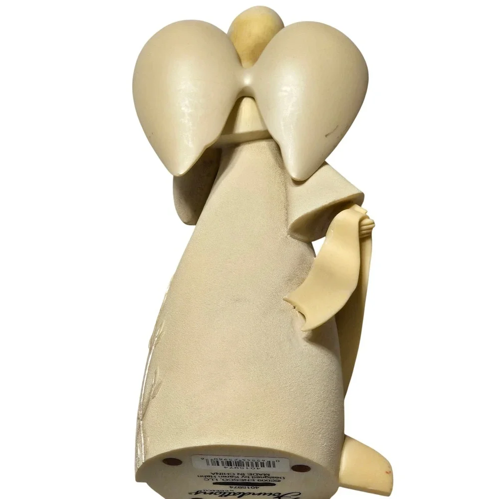 Enesco Foundations Angel Figurine Rhinestone Accent Beige Resin‎ 2009